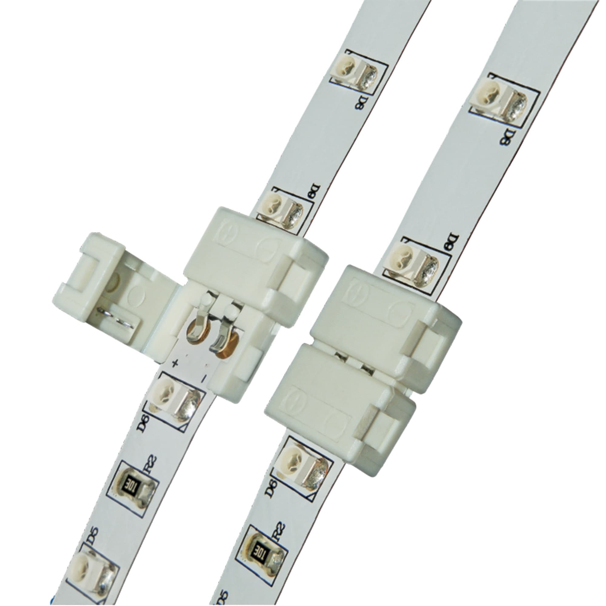 Клемма соединительная UTC-L-2/A20-NNN WHITE 020 POLYBAG для светодиодных лент 2835(3528), 2 контакта. IP20. Белый. 20 штук в пакете