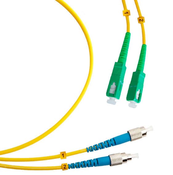 Патч-корд оптический duplex 1м SC/APC-FC/UPC 9/125 sm LSZH