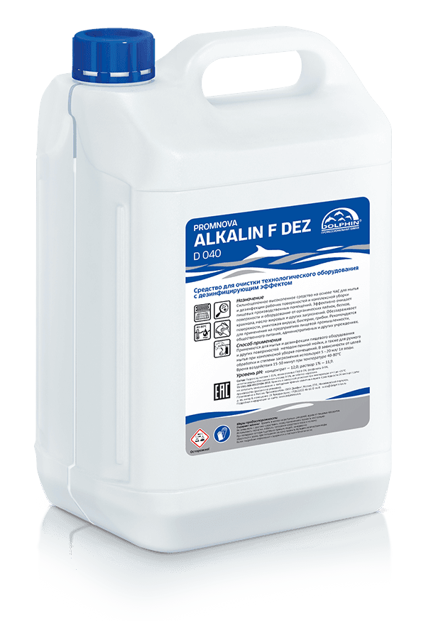 Средство Dolphin ''PROmnova Alkalin F Dez'', 5 л, для пищевых производств