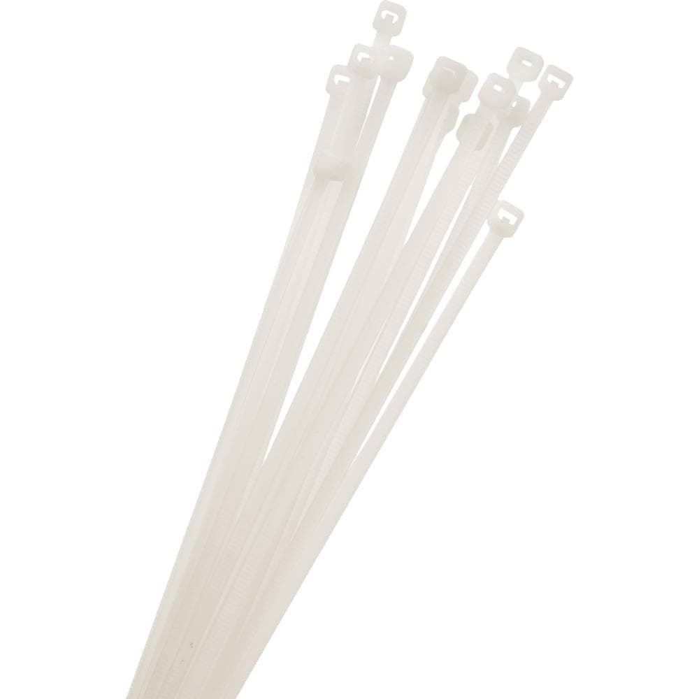 Стяжка кабельная (Хомут)  4,8x300-100WH PA6.6 белая (100 шт/уп) Jazzway