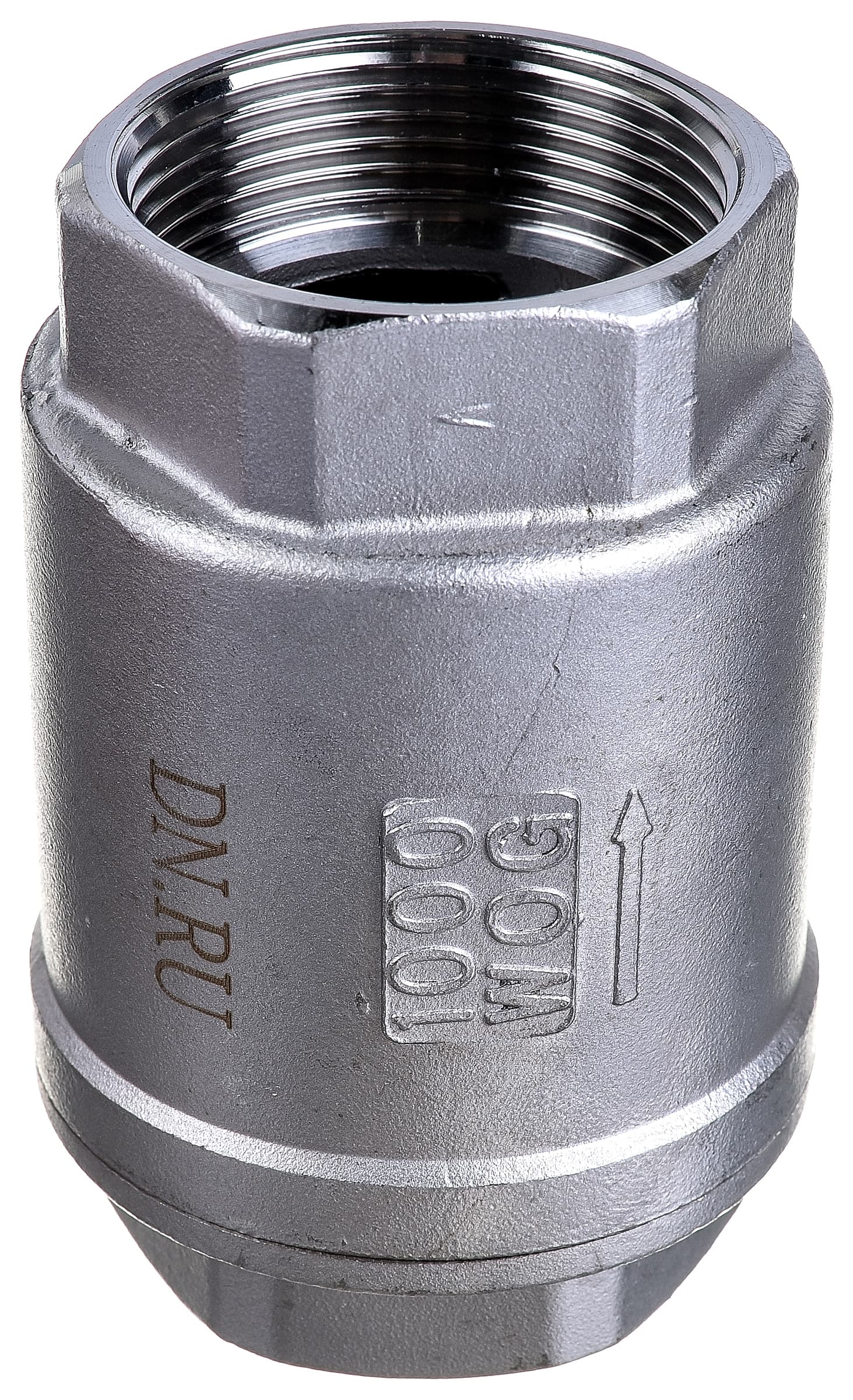 Клапан обратный LSCV 1'' 1/2 Ду40 Ру16 резьбовой, пружинный, корпус нержавеющая сталь, диск нержавеющая сталь, уплотнение PE