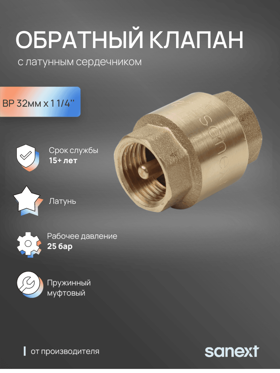 Клапан обратный ВР 1 1/4'
