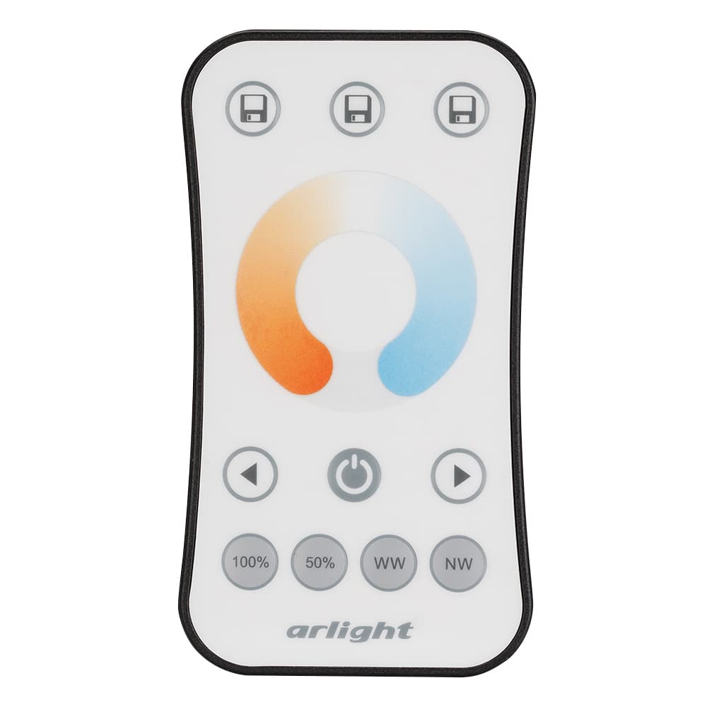 Диммер INTELLIGENT SMART-SET-PWM-102-72-MIX-SUF White (12-24V, 2x5A, ПДУ RING 10кн, 2.4G) (IARL, IP20 Пластик, 5 лет)