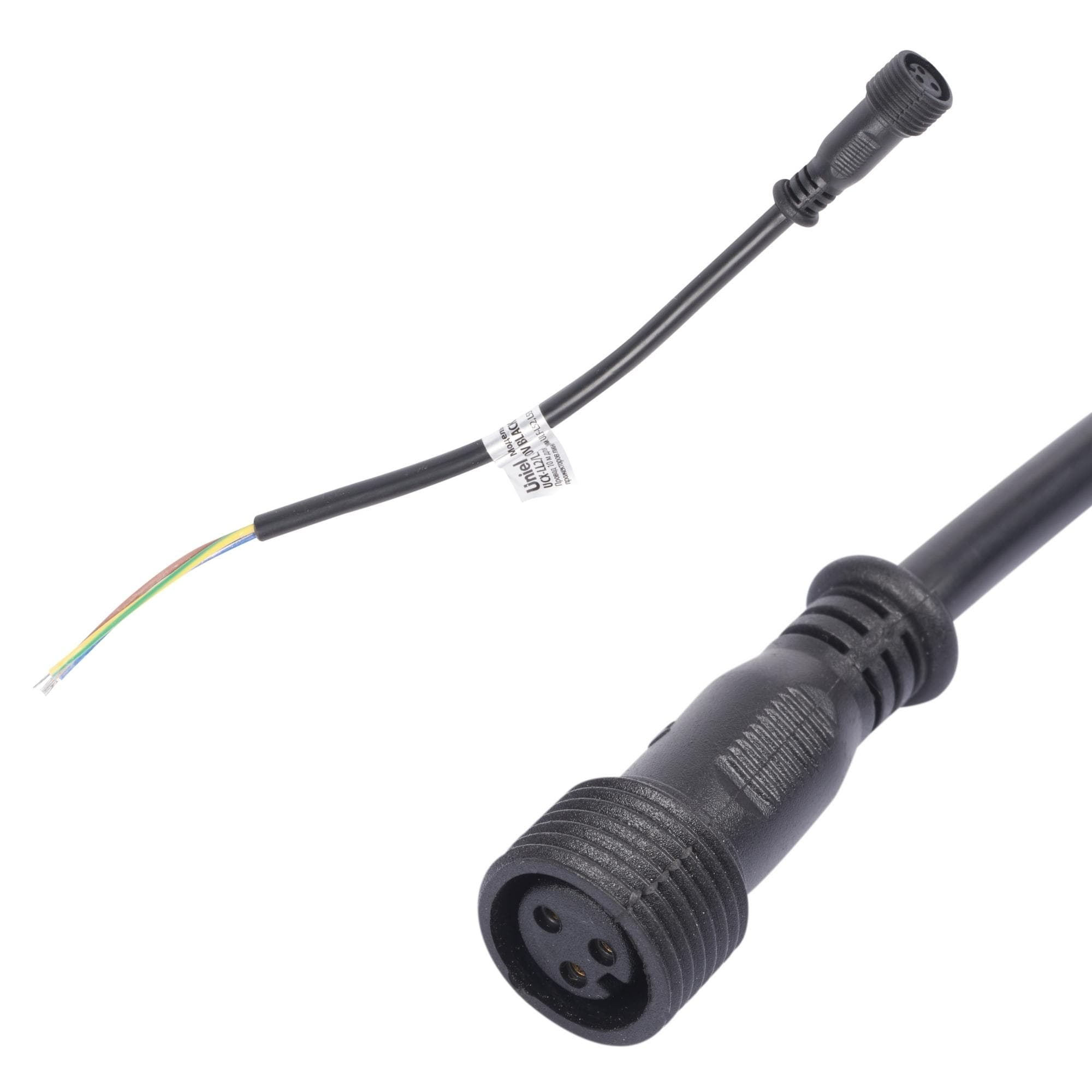 "Провод 25 см для подключения в линию прожекторов линейных 220V серии L52, L53. Разъем ""мама"" UCX-LL2/L52-10M 220V BLACK "