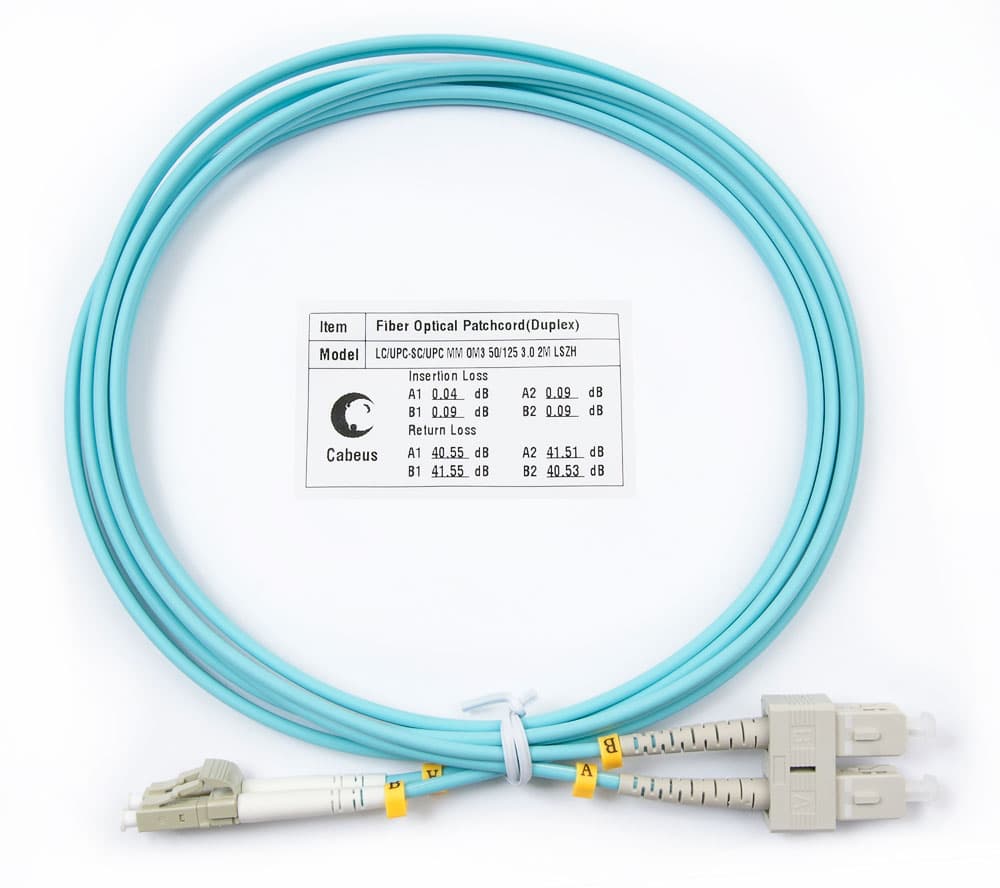 Патч-корд оптический duplex 2м LC-SC 50/125MM OM3 LSZH