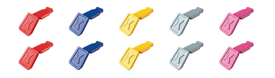 Клипса цветная, 5 цветов Микс 1, 10 шт, для маркировки инструмента KNIPEX, ColorCode Clip