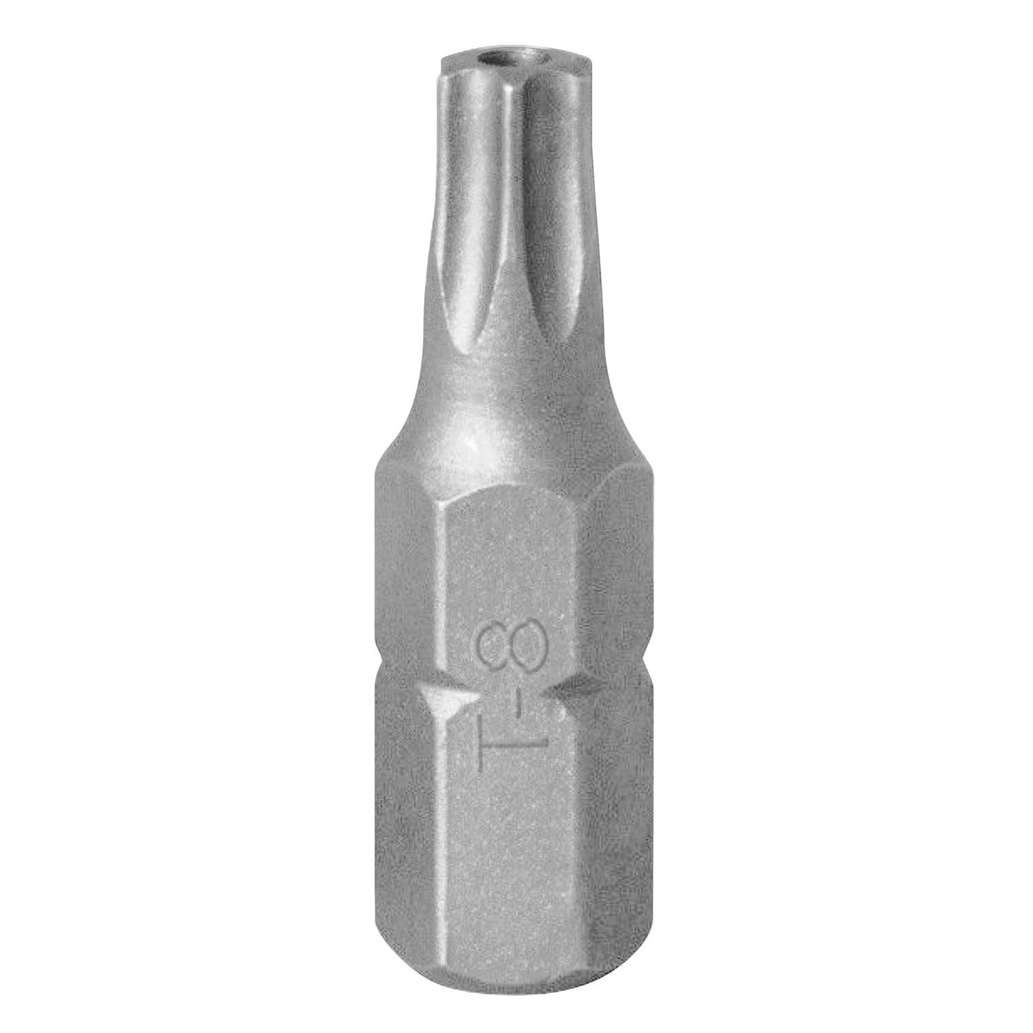 Вставка (бита) торцевая 1/4', TORX, T8, L = 25, с отверстием