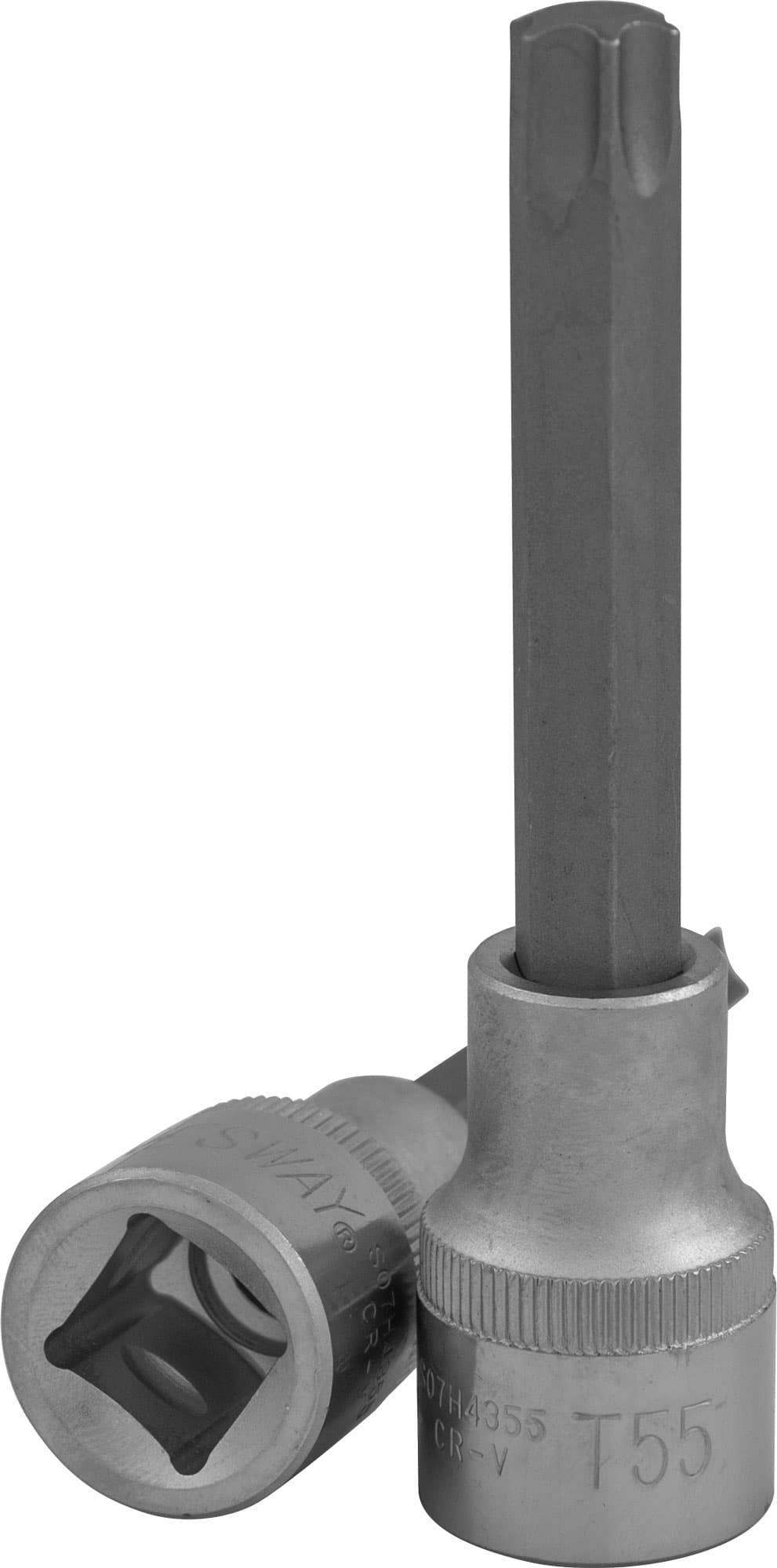 Насадка торцевая 1/2''DR с вставкой-битой TORX®, T55, 100 мм
