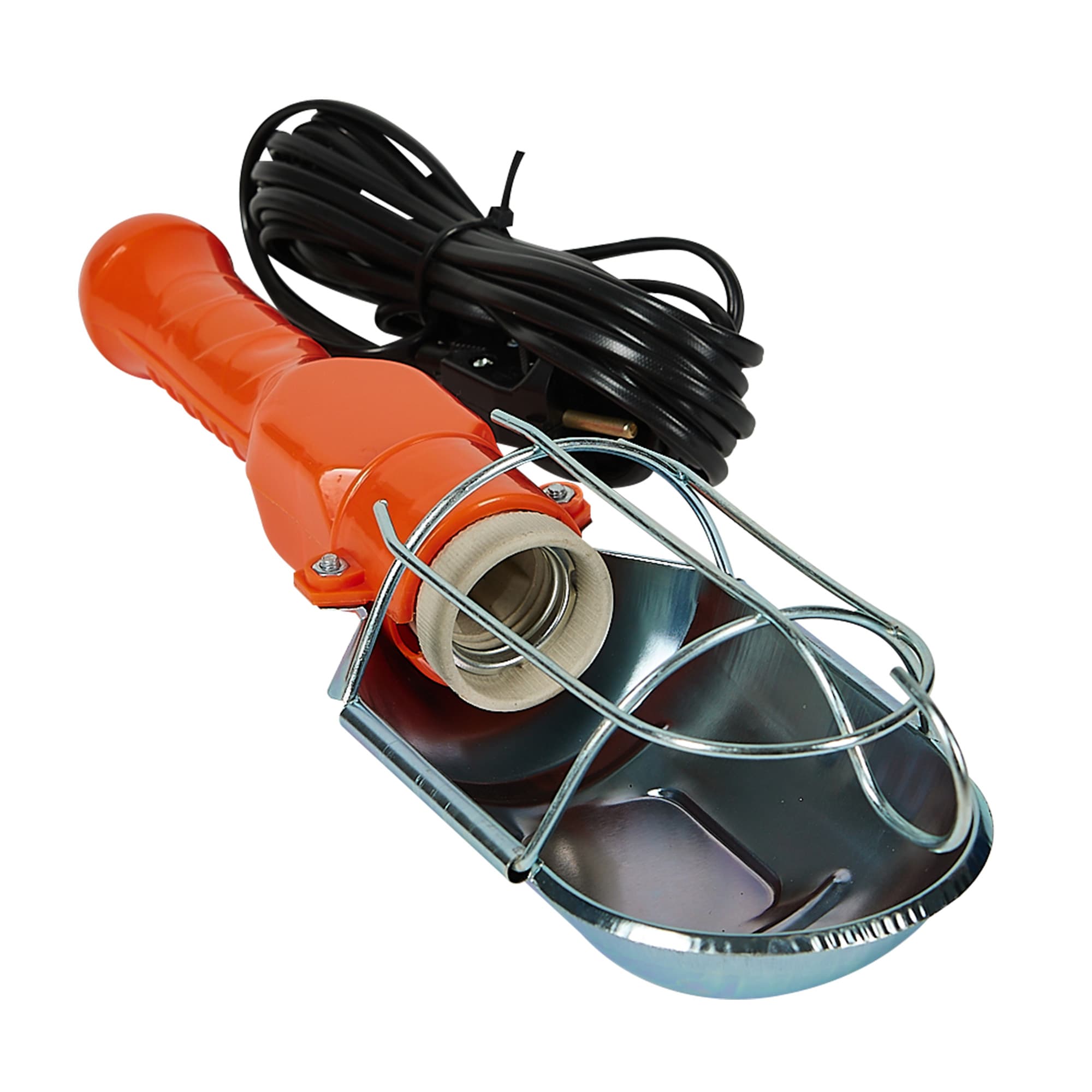 Светильник переносной под лампу Е27 UOL-C25C 60W-E27-15M IP20 ORANGE шнур 15м. выкл. на корпусе. 220В. ТМ Uniel
