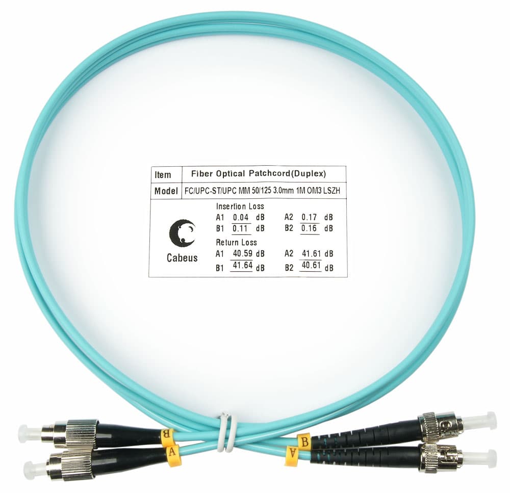 Патч-корд оптический duplex 1м FC-ST 50/125MM OM3 LSZH
