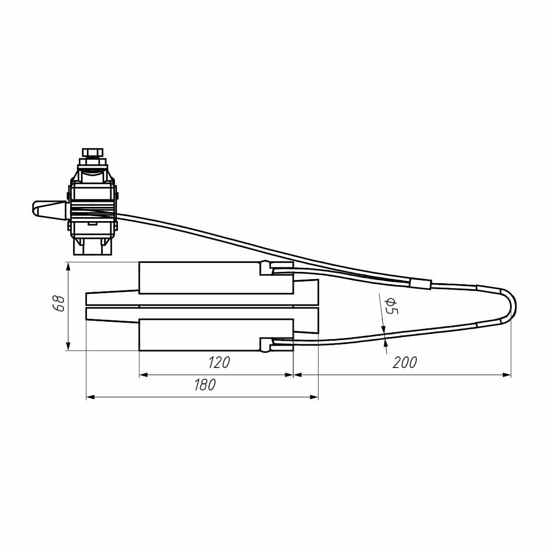 Зажим анкерный DN 120 Rpi (ODS-95-120)