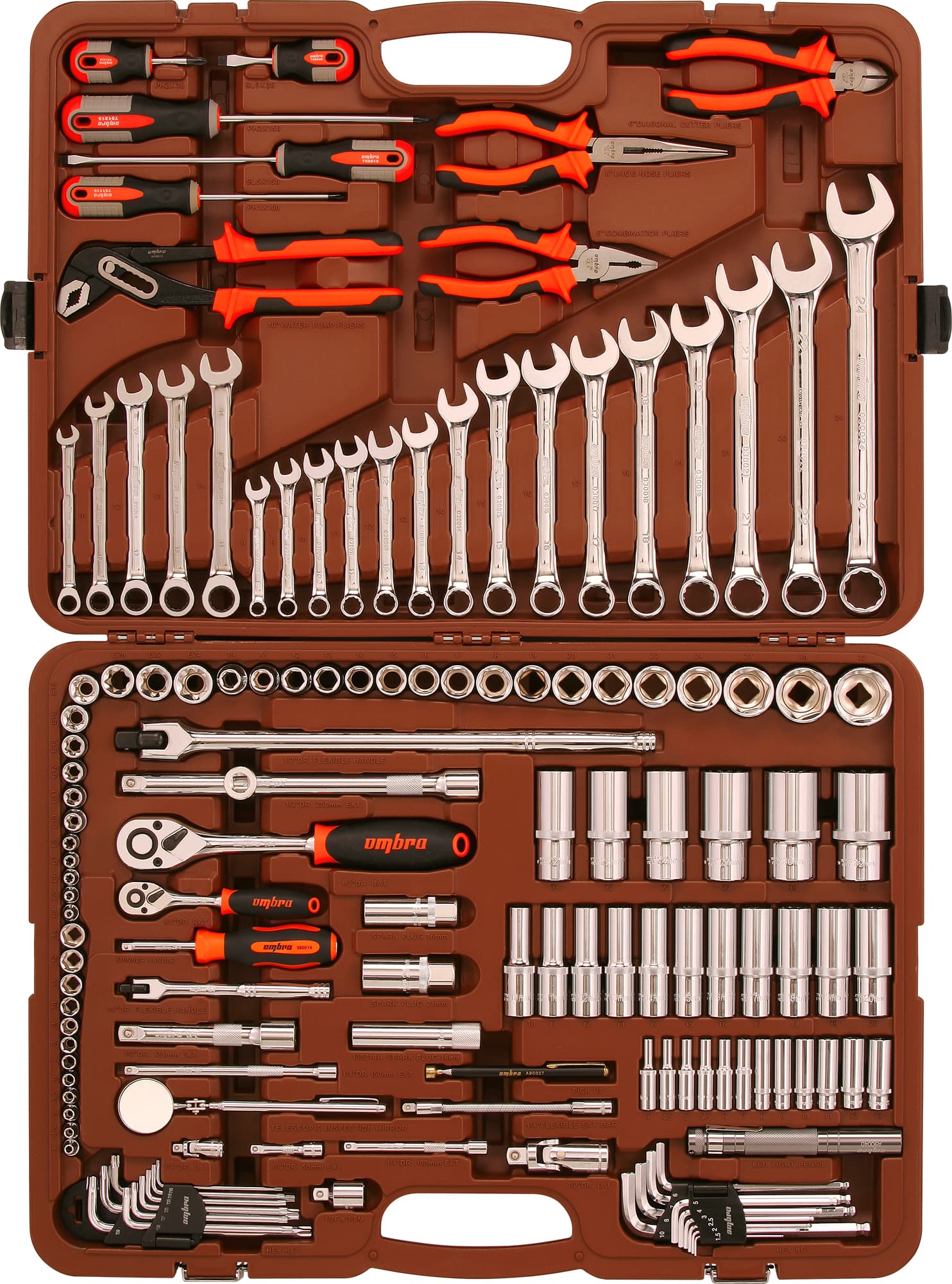 Набор инструмента универсальный 1/4'', 3/8'' и 1/2''DR, 141 предмет
