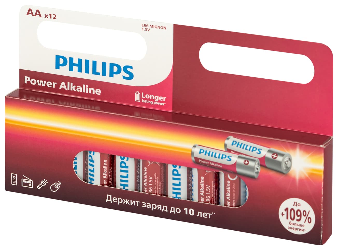 Элемент питания алкалиновый LR6P12W/51 АА 1,5v 12 шт. LR6-12BL Power