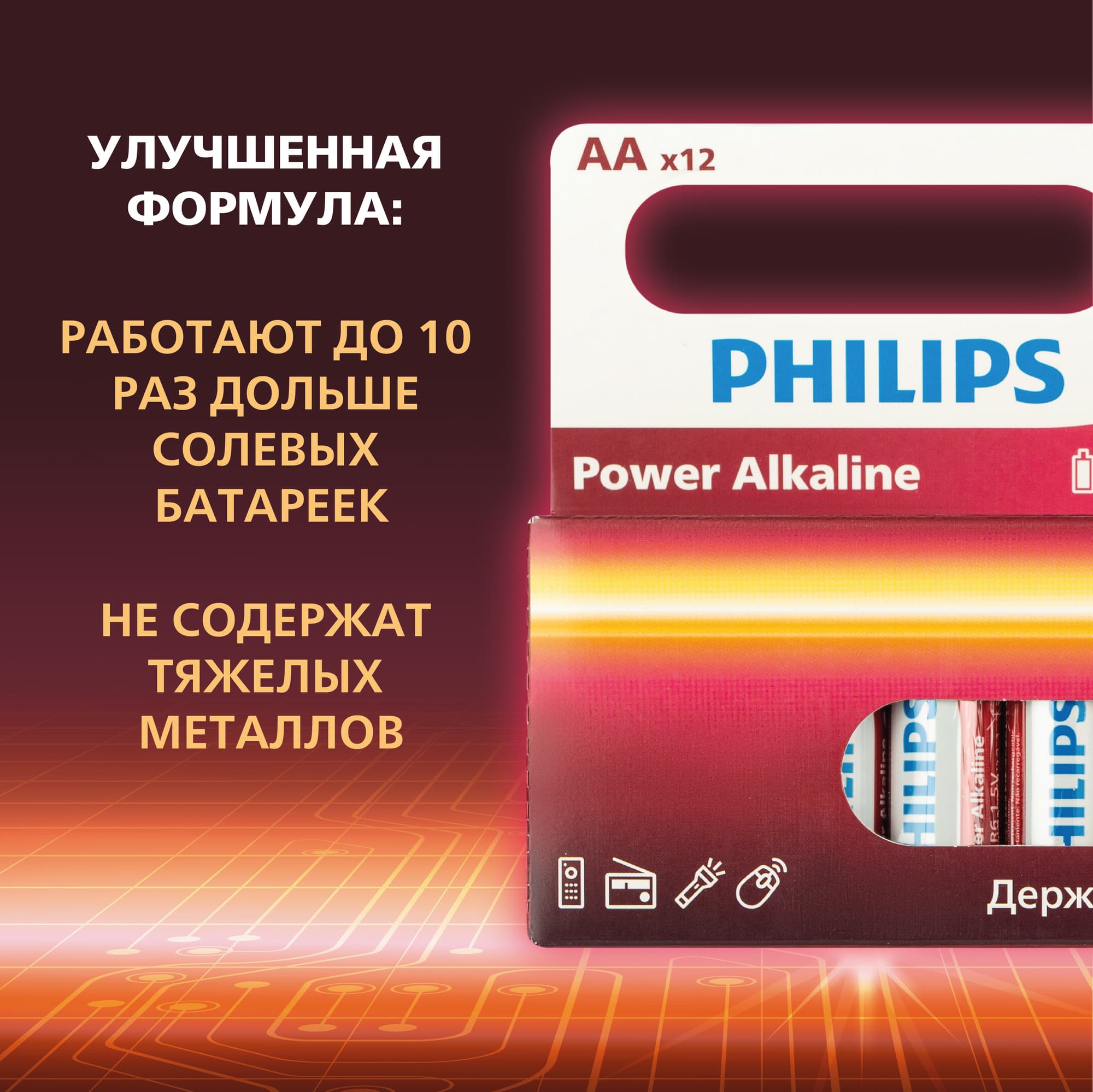 Элемент питания алкалиновый LR6P12W/51 АА 1,5v 12 шт. LR6-12BL Power