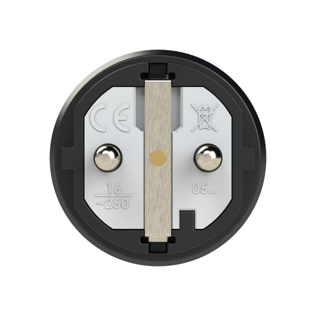 Вилка каб 16A/250V/2P+E/IP54 корпус зеленый, маркер черный