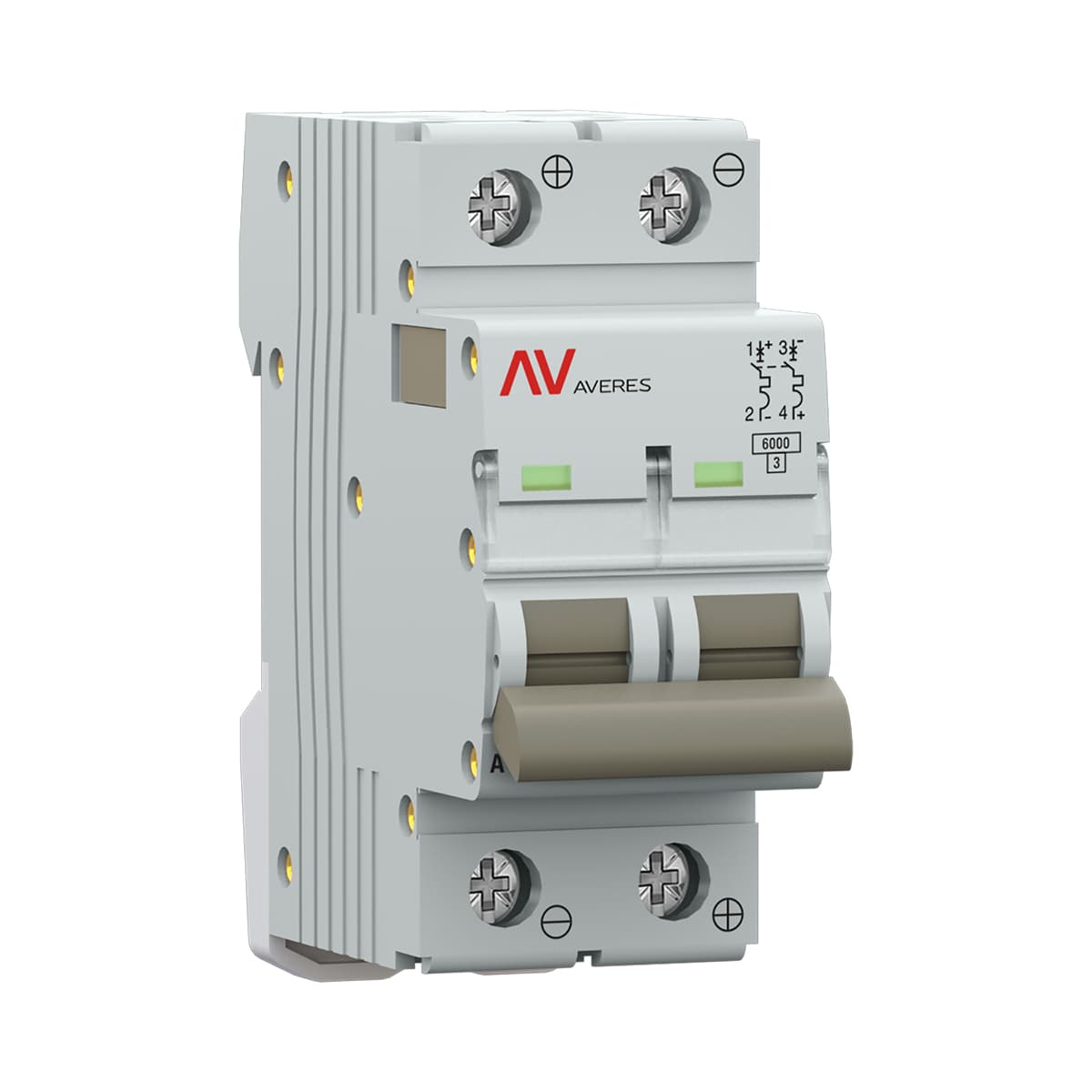 Выключатель автоматический AV-6 DC 2P 16A (C) 6kA AVERES