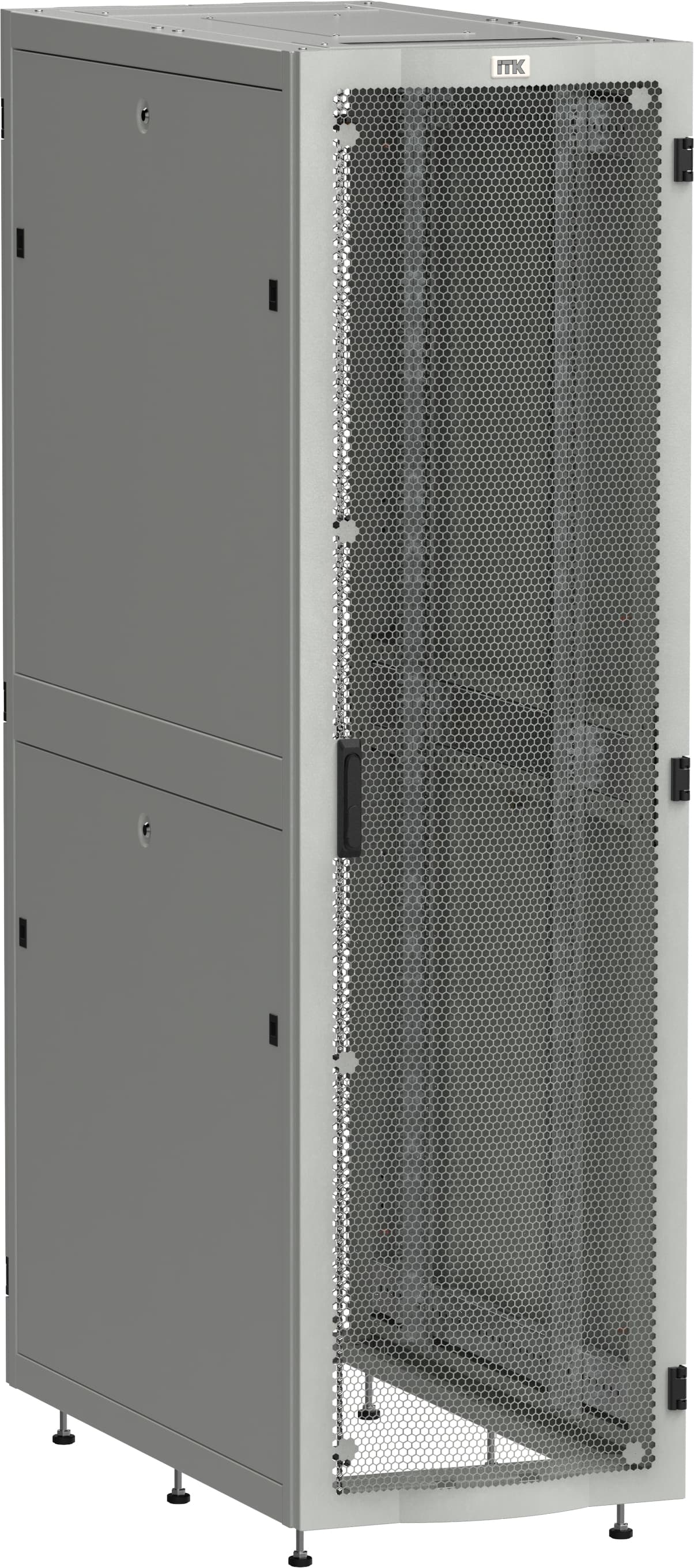 Шкаф серверный ITK LINEA S 19'' 42U 600х1200мм перфорированная дверь серый