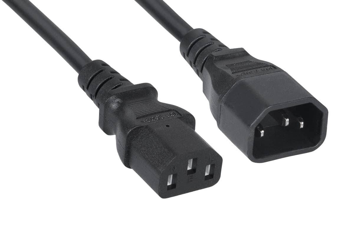 Кабель питания монитор-компьютер IEC 320 C13 - IEC 320 C14 (3x1.0). 3 м