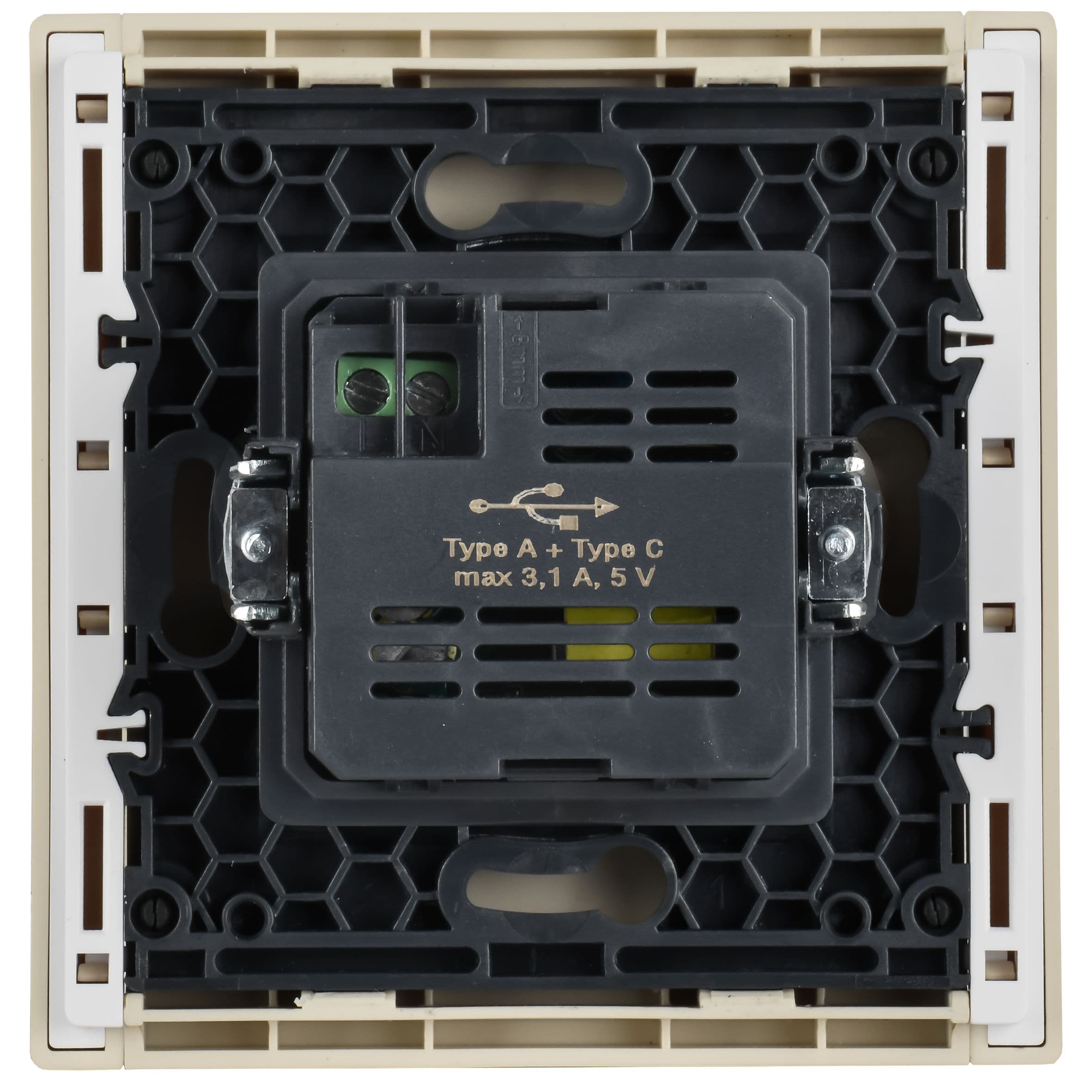 FORTE&PIANO Розетка USB A+C 3,1А FP450 ваниль