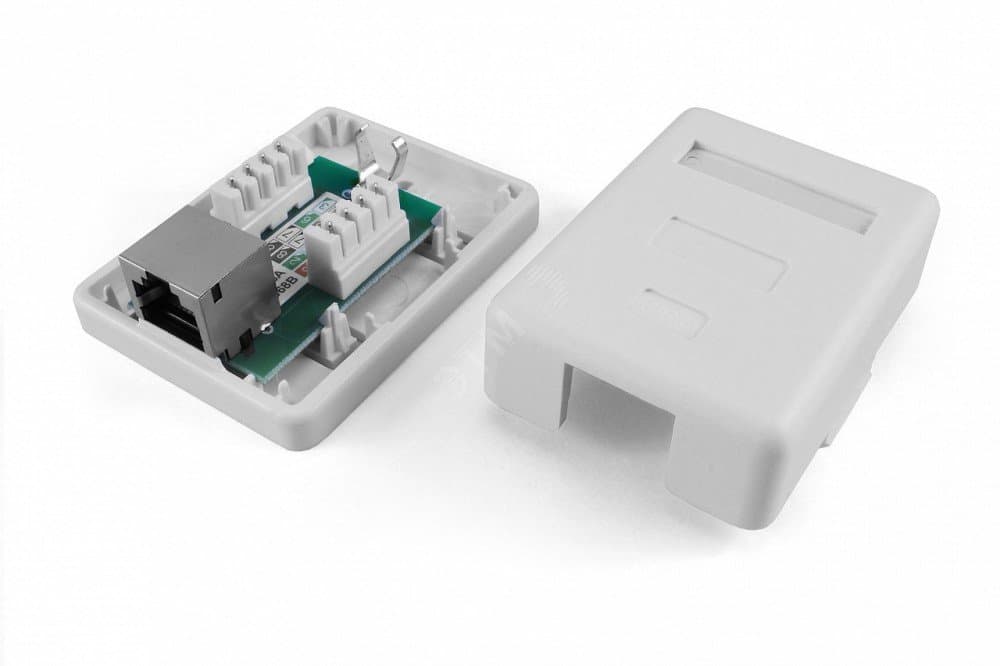 Розетка компьютерная RJ-45(8P8C) кат 5e экранированная