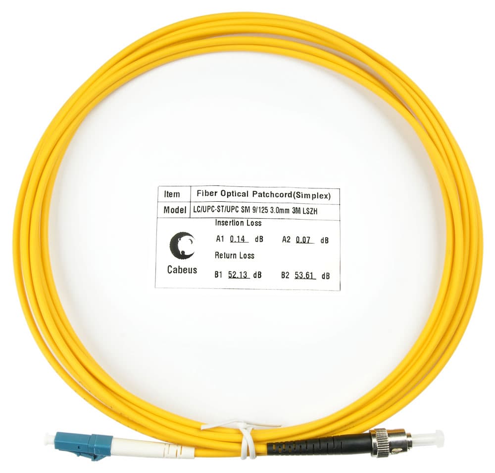 Патч-корд оптический simplex 3м LC-ST 9/125 sm LSZH