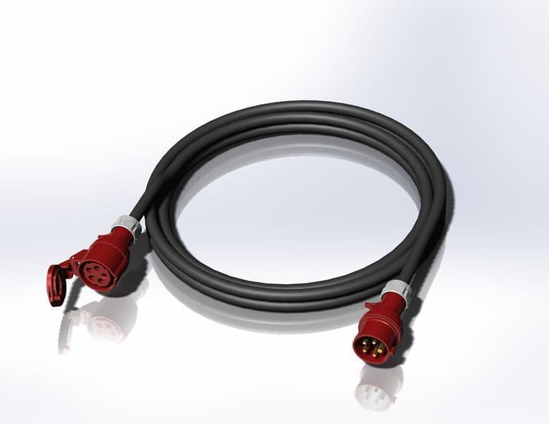 Удлинитель кабельный CEE16A/5P - CEE16A/5P IP44 XTREM H07RN-F 5G2,5 5м