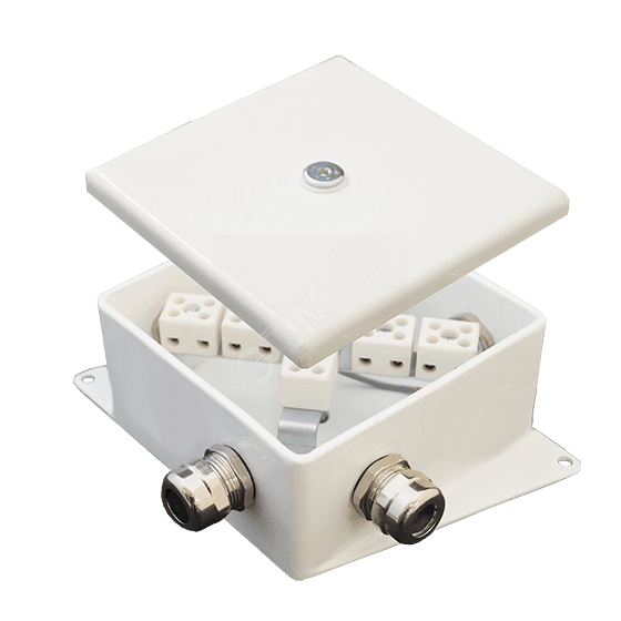 Коробка монтажная огнестойкая КМ-О (6к)-IP66-120х120 два ввода BC