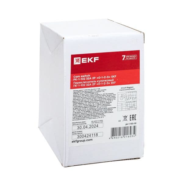 Переключатель кулачковый ПК-1-102 32А 2P '0-1-2-3'