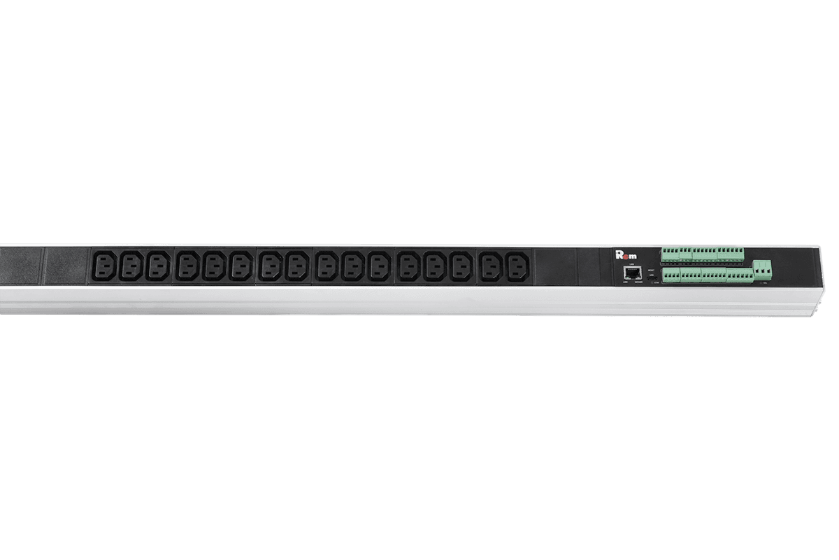 Блок розеток вертикальный Rem-2MC,LINUx,мониторинг,измерение,3_16A,48C13,1820мм,вxIEC309,шнур 3м