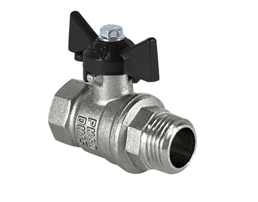 Кран DeltaPro 1/2ВН бабочка, никель
