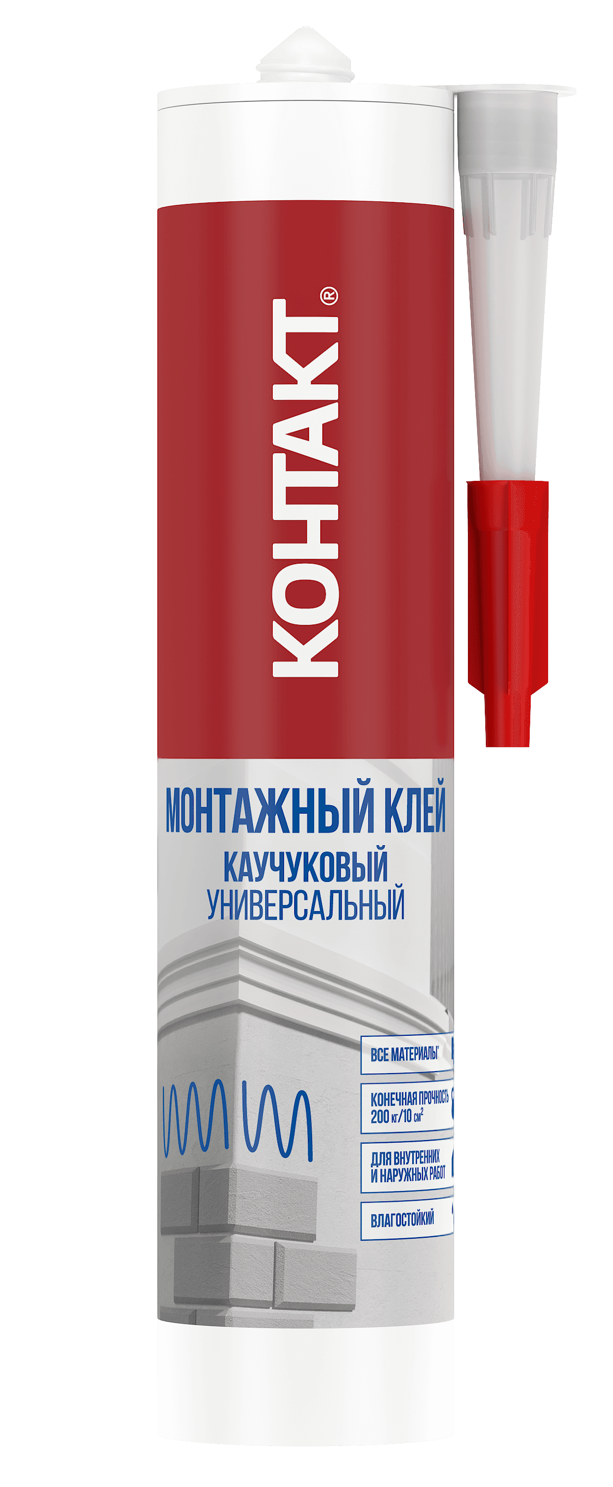 Монтажный клей каучуковый универсальный бежевый 280 мл