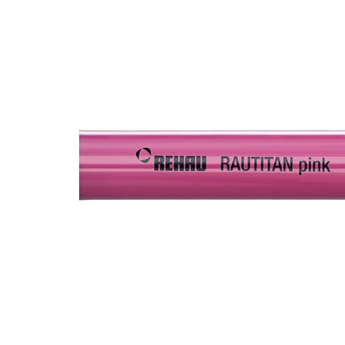 труба сшитый полиэтилен rautitan pink 25х3.5 мм pe-xa, прямые отрезки 6 м