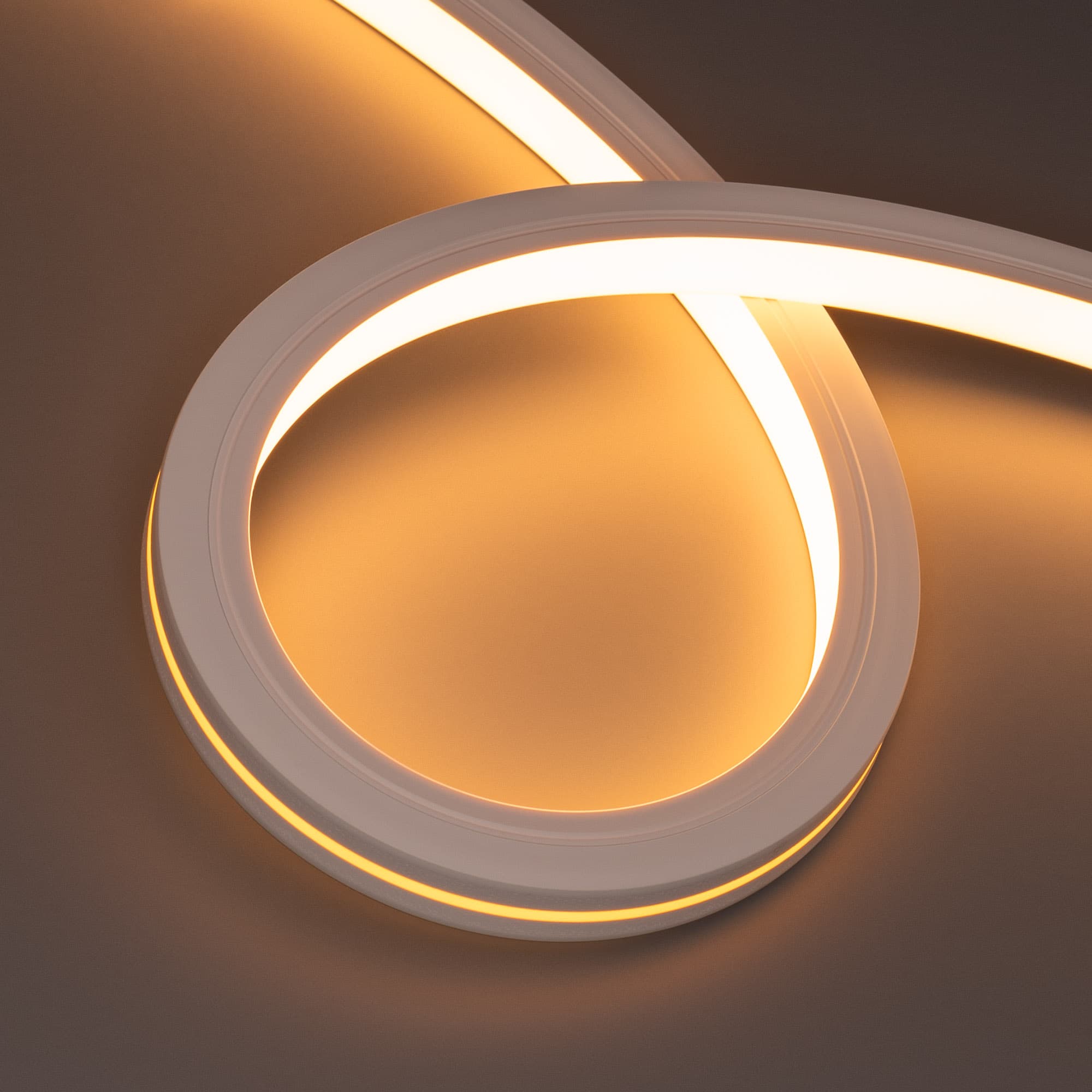 Лента герметичная MOONLIGHT-TOP-X280-20x20mm 24V Warm2300 10 W/m, IP67, 15m, wire x1, вывод боковой, 5 лет