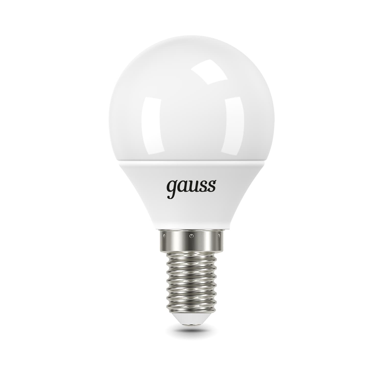 Лампа светодиодная LED 6.5 Вт 550 лм 6500К шар P45 холодный E14 AC 220В Black