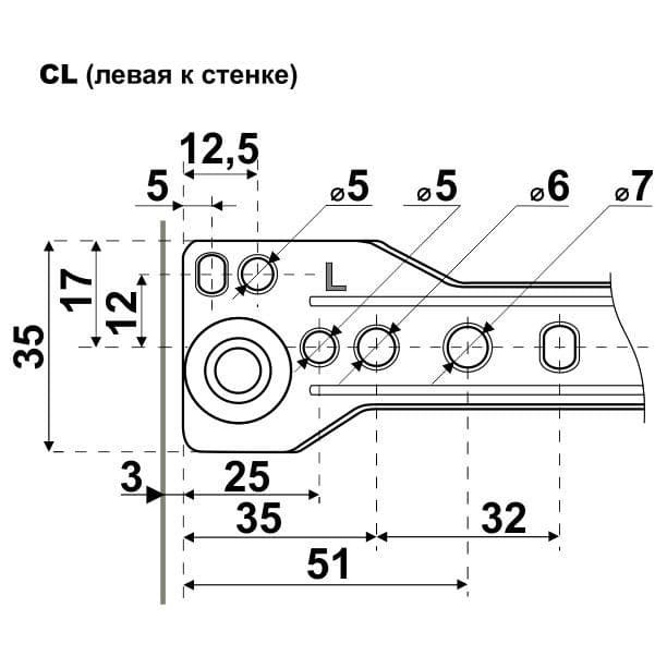 Направляющие роликовые StahlBuro  350/0,8 мм серый