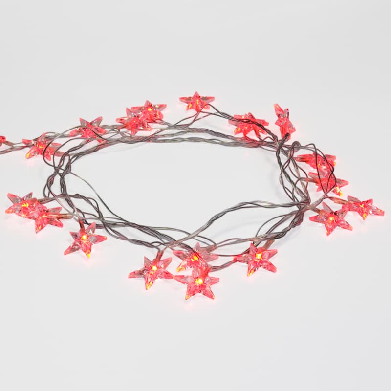 Гирлянда светодиодная Звездочки 20 LED красные 2,8 м