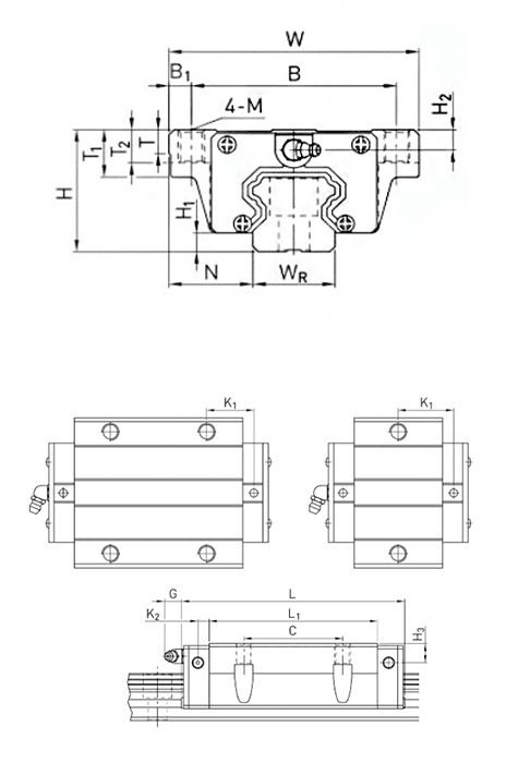 Каретка HGW30HCZAH TECHNIX