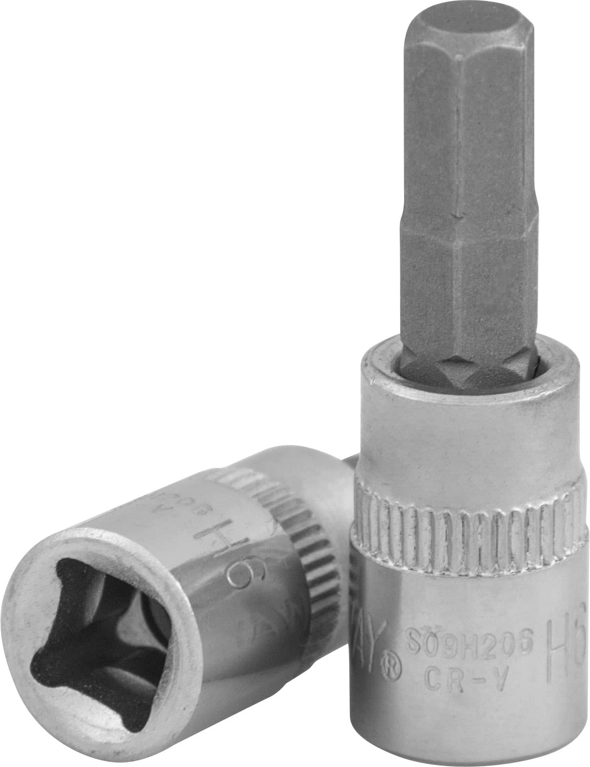 Насадка торцевая 1/4''DR с вставкой-битой шестигранной, H6, 37 мм