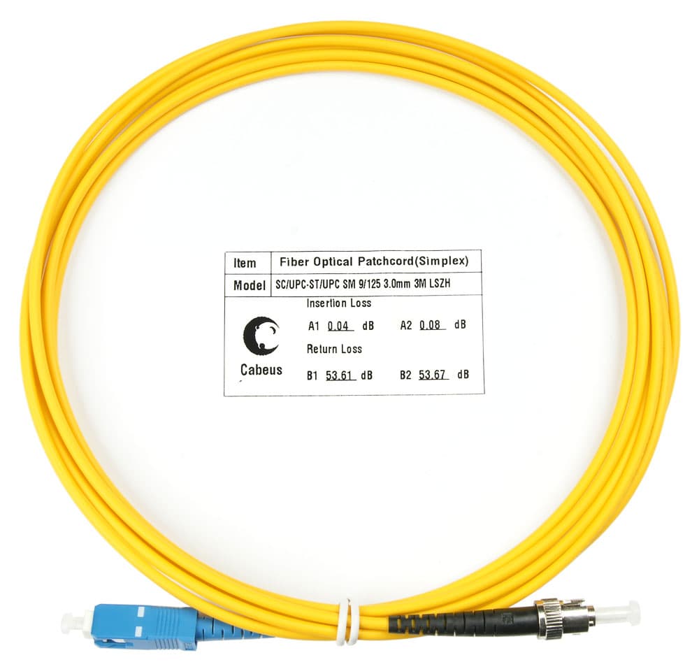 Патч-корд оптический simplex 3м SC-ST 9/125 sm LSZH