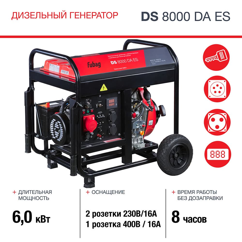 Электростанция дизельная DS 8000 DA ES
