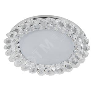 Светильник под лампу Gx53, 220V,13W, хром/прозрачный DK84 CH/WH