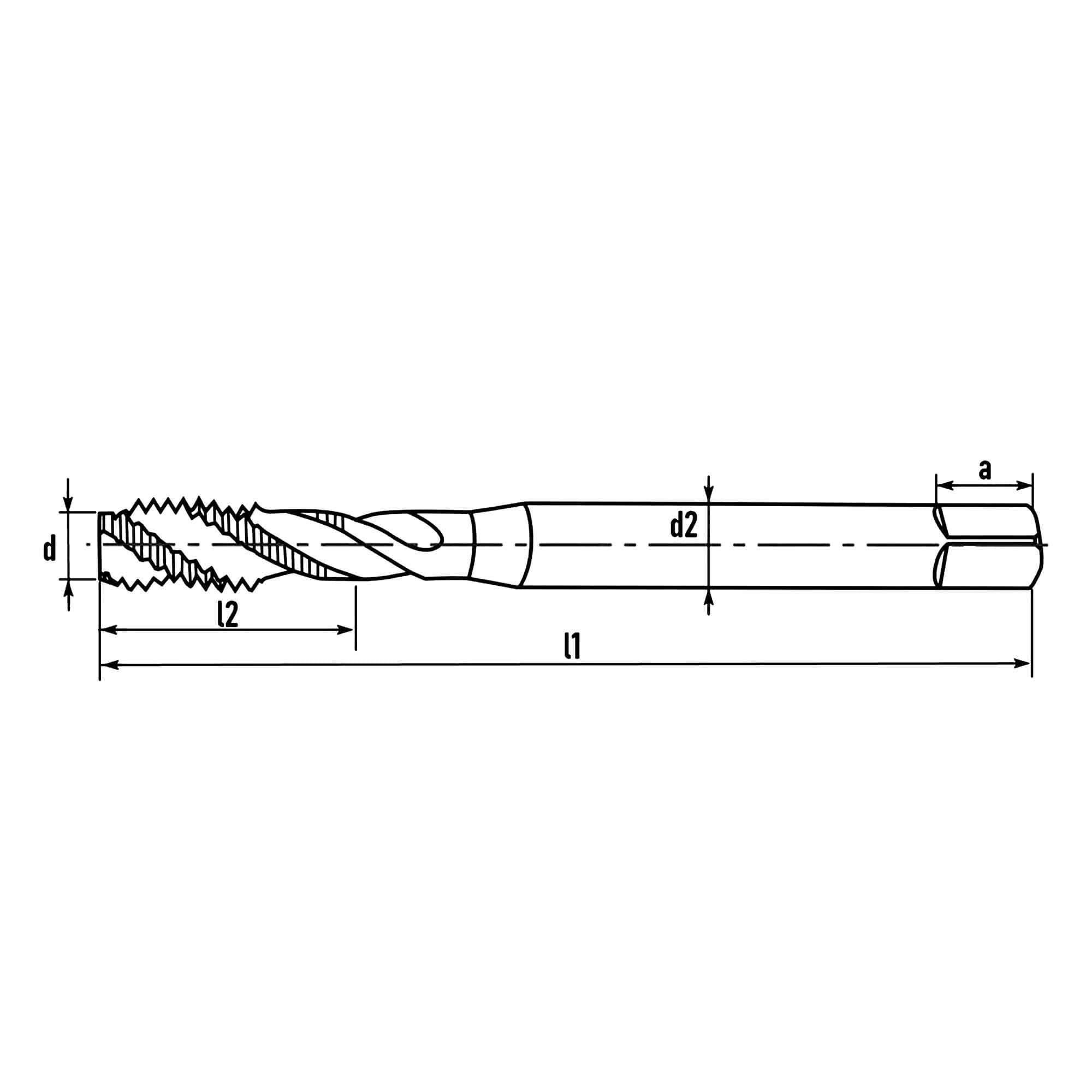 Метчик машинный для вставки STI М3х0,5 HSSE