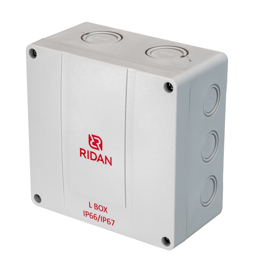 Коробка распределительная Ridan L BOX, 140х140х79 мм, IP66/IP67, серая