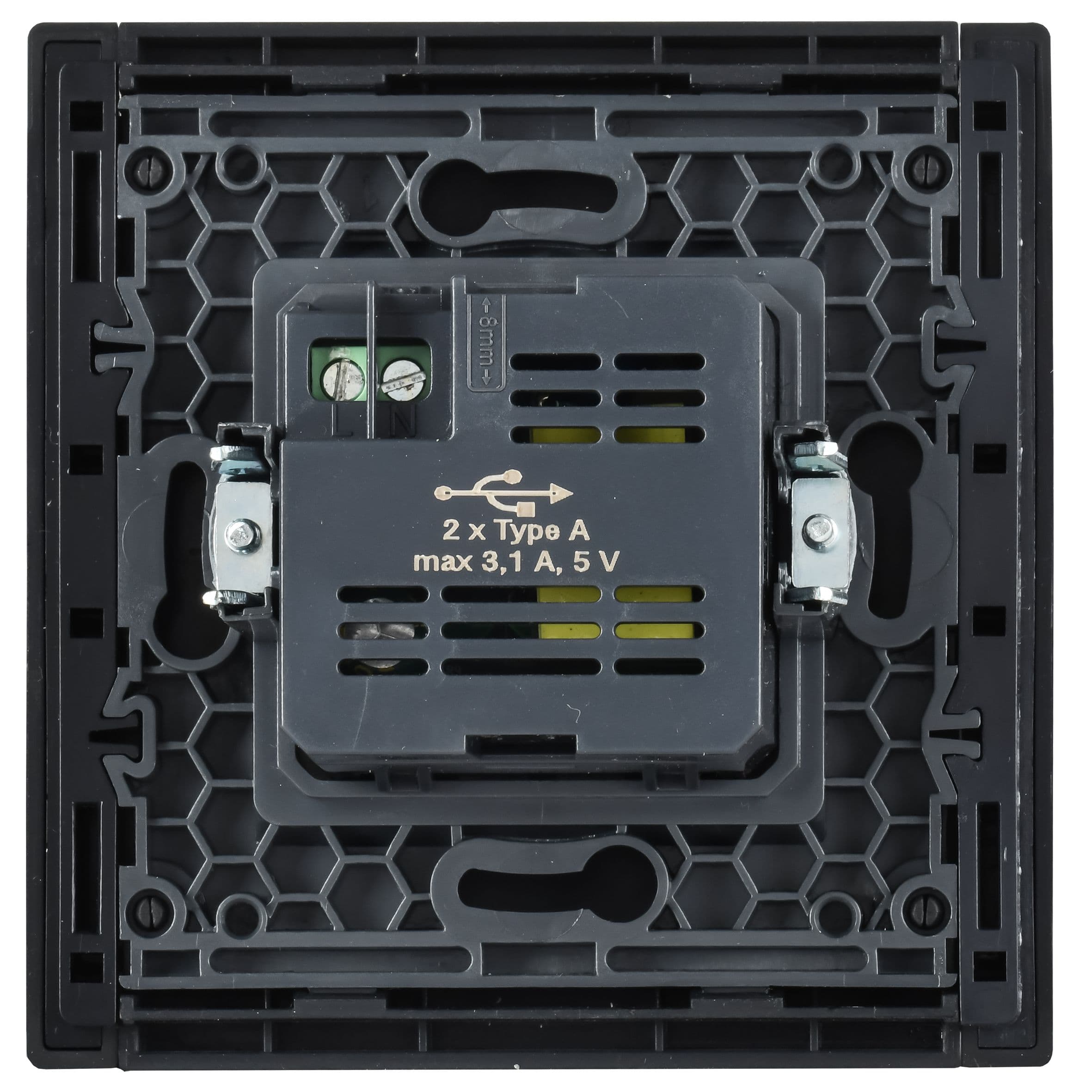 FORTE&PIANO Розетка USB A+A 3,1А FP149 черный