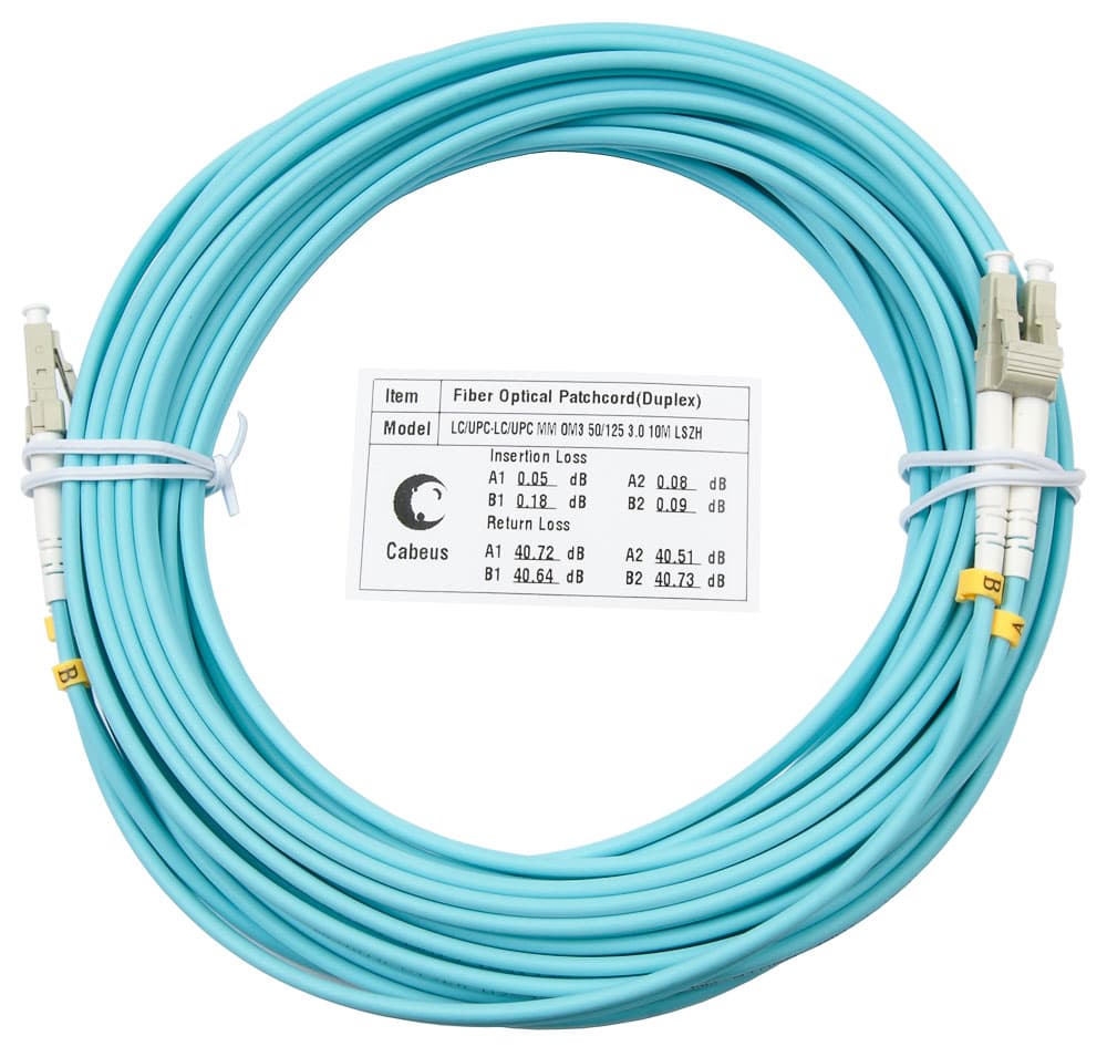 Патч-корд оптический duplex 15м LC-LC 50/125MM OM3 LSZH