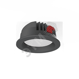 Светильник светодиодный DL-PRO круглый встраиваемый 183х80мм 35W 4000K IP65 диаметр монтажного отверстия 160-175мм черный RAL9005