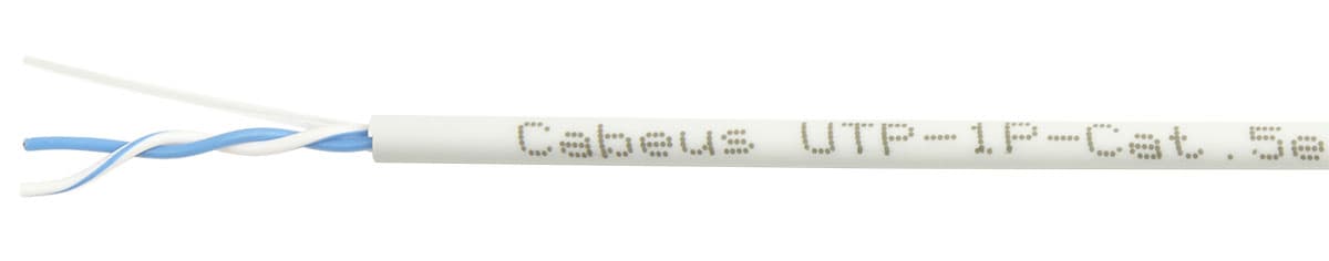 Витая пара UTP Cat 5e 1 пара 24 AWG solid PVC нг(А)-LS серый 500 м