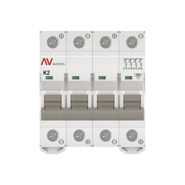 Выключатель автоматический AV-10 DC 4P 2A (K) 10kA AVERES