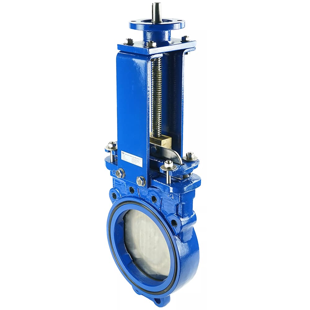 Задвижка шиберная ножевая GGG40-SS304-NBR-2W-ISOF10 Ду200 Ру16 с невыдвижным шпинделем, корпус GGG40, нож SS304, уплотнение NBR, направление рабочей среды 2-стороннее, с ISO-фланцем под привод, шток 22, F10