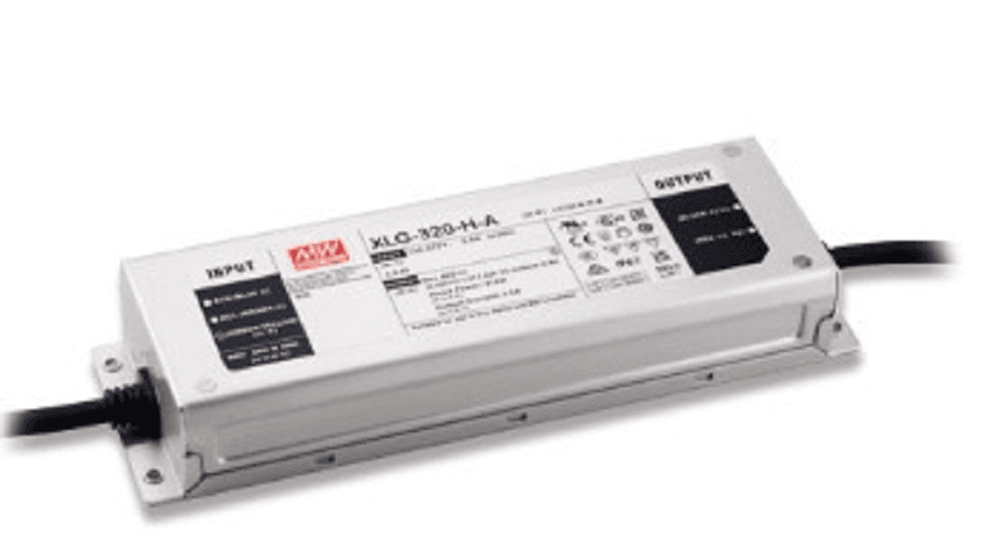 Источник питания AC-DC, 312Вт, вход 100…305В AC, 47…63Гц/142…431В DC, выход 48В/6500мА, рег. вых 43.2…52.8В, изоляция 3750В AC, в корпусе 246х77х39.5мм, -40…+90°С, димминг 3 в 1